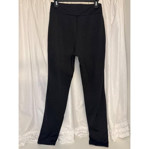 Shein Womens Black High-Waist Leggings With Gold Chain Detail - Medium - Picture 3 of 5